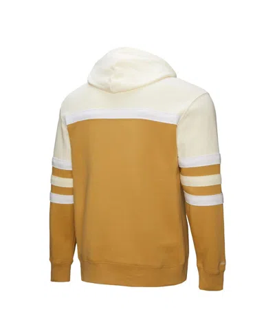 Mitchell & Ness Men's Tan/cream Boston Red Sox Head Coach Pullover Hoodie In Neutral