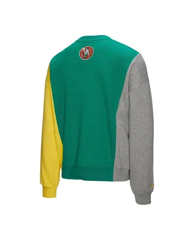 Mitchell & Ness Men's And Women'sâ Kelly Green Boston Celtics Hardwood Classics Split 3 Pullover Sweatshirt