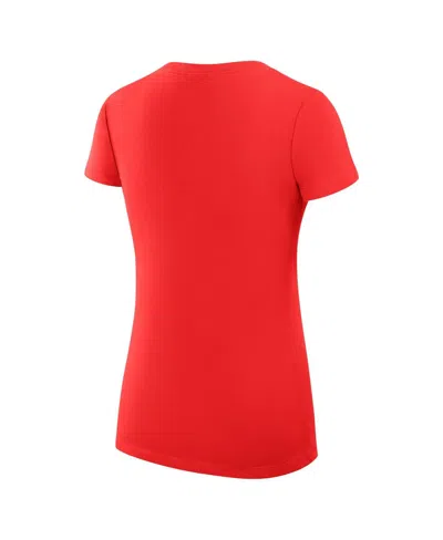 G-iii 4her By Carl Banks Women's Red Philadelphia Phillies Dot Print V-neck Fitted T-shirt In Red