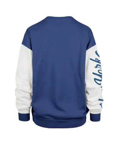 47 Brand '47 Blue New York Knicks Rise Andie Oversized Pullover Sweatshirt In Blue