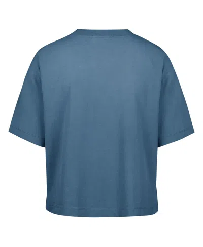 47 Brand '47  Mineral Blue Chicago Bears Florentina Montauk Cropped T-shirt In Blue