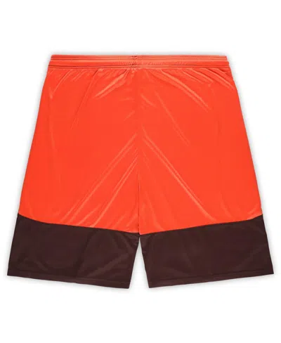 Fanatics Men's Brown/orange Cleveland Browns Big Tall Launch Shorts In Orange