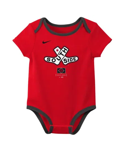 Nike Newborn 2-pack Red/black Chicago White Sox 2025 City Connect Bodysuit Set In Red