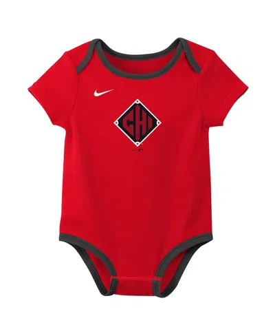 Nike Newborn 2-pack Red/black Chicago White Sox 2025 City Connect Bodysuit Set In Red
