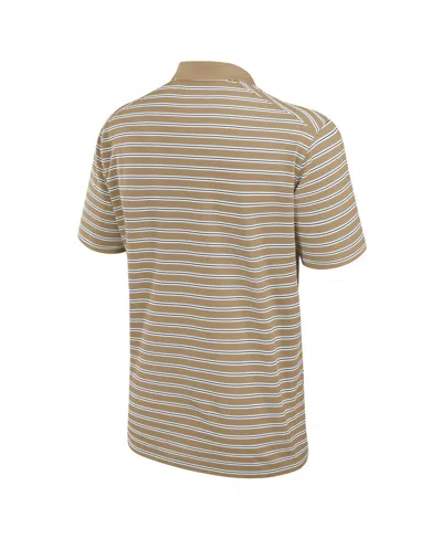 Nike Men's Tan Michigan State Spartans Athletic Prep Striped Performance Polo Shirt In Multi