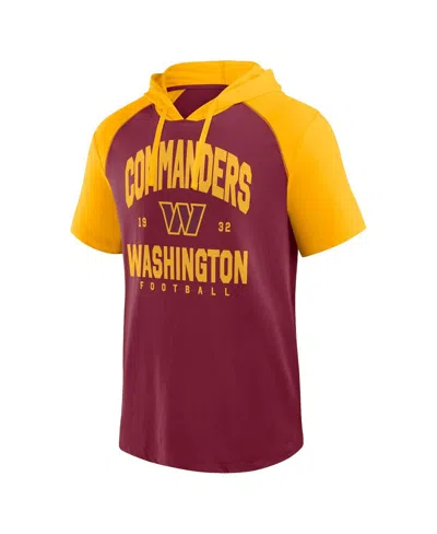 Logo Athletic Men's Burgundy Washington Commanders Prime Hoodie T-shirt