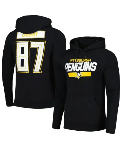 Levelwear Men's Sidney Crosby Black Pittsburgh Penguins Podium Name Number Pullover Hoodie In Black