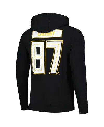 Levelwear Men's Sidney Crosby Black Pittsburgh Penguins Podium Name Number Pullover Hoodie In Black