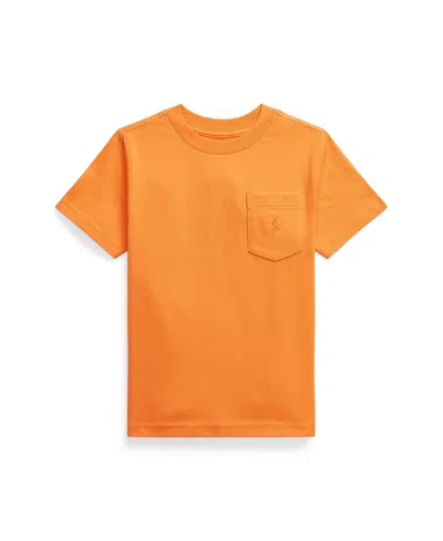 Polo Ralph Lauren Jersey Pocket T-shirt In Orange