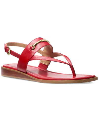 Michael Kors Michael  Women's Lena Thong Sandals In Red