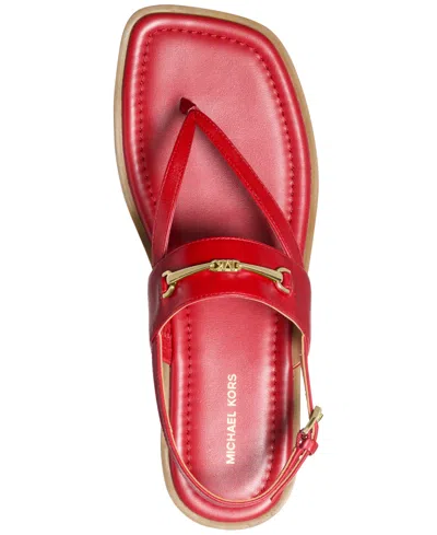 Michael Kors Michael  Women's Lena Thong Sandals In Red