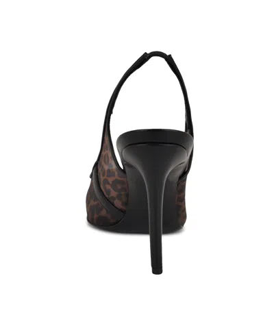 Nine West Women's Feather Slingback Stiletto Pumps In Black