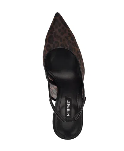 Nine West Women's Feather Slingback Stiletto Pumps In Black
