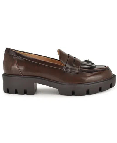 Nine West Women's Missa Lug Sole Penny Loafers In Brown