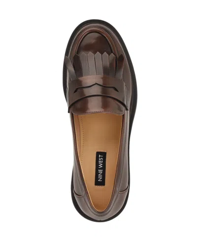 Nine West Women's Missa Lug Sole Penny Loafers In Brown