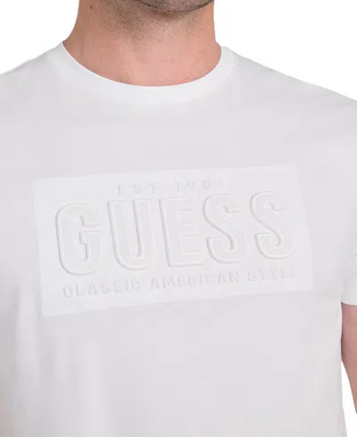 Guess Men's Embossed Logo T-shirt In White