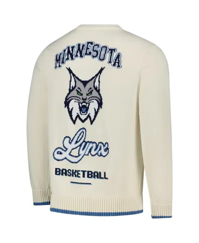 The Wild Collective Men's And Women's Cream Minnesota Lynx Jacquard Pullover Sweater In Neutral