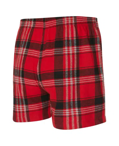 Concepts Sport Men's Red Chicago Bulls Region Flannel Boxer Shorts In Red