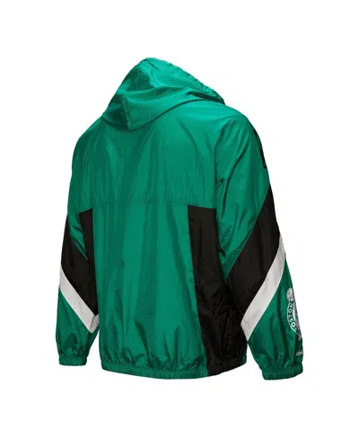 Mitchell & Ness Men's Kelly Green Boston Celtics Hardwood Classics Team Origins Anorak Quarter-zip Windbreaker Jacke