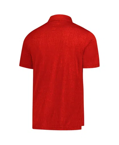 Fanatics Men's Red Calgary Flames Authentic Pro Jacquard Polo Shirt In Red