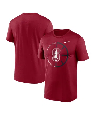 Nike Men's Cardinal Stanford Cardinal Legend Basketball Icon Performance T-shirt In Brown
