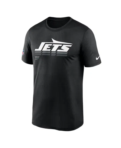 Nike Black New York Jets Sideline Legend Performance T-shirt In Black