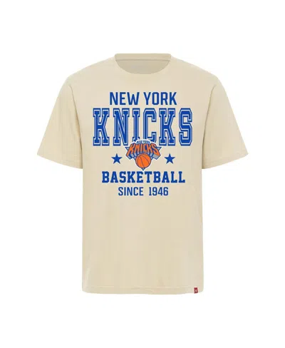 Sportiqe Men's And Women's Cream New York Knicks Duke Premium T-shirt