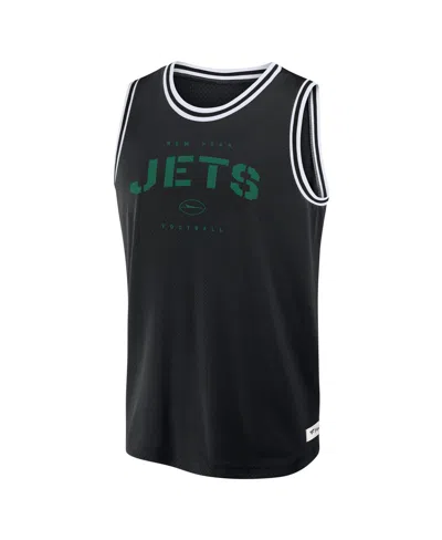 Fanatics Men's Black New York Jets Elements Future Ground Jersey Tank Top In Black