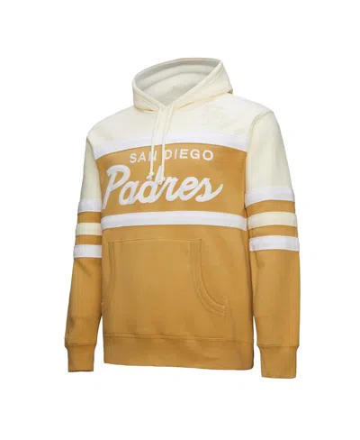 Mitchell & Ness Men's Tan/cream San Diego Padres Head Coach Pullover Hoodie In Multi