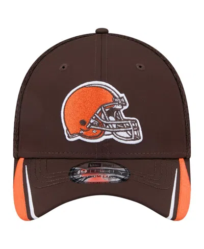 New Era Men's Brown Cleveland Browns Game Day Linear 39thirty Flex Hat