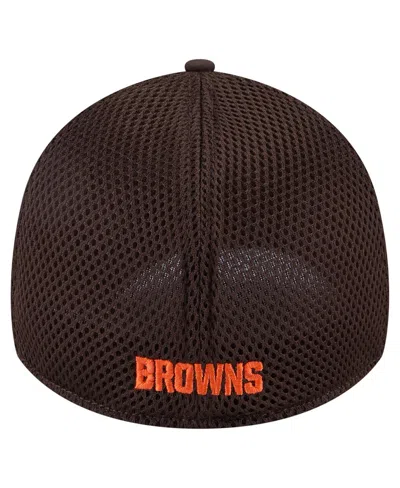 New Era Men's Brown Cleveland Browns Game Day Linear 39thirty Flex Hat