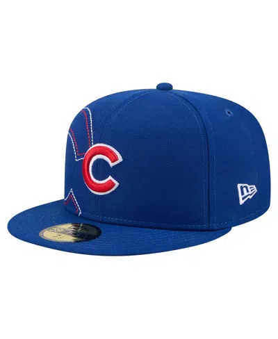New Era Men's Royal Chicago Cubs Yarn Stitch 59fifty Fitted Hat