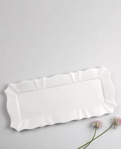 Euro Ceramica Chloe Rectangular Tray In White