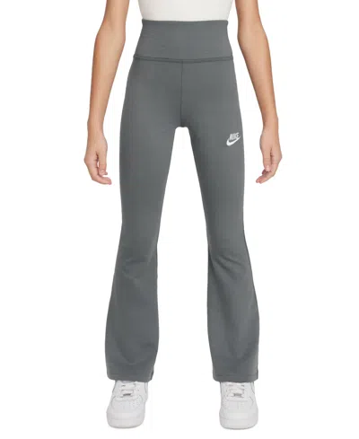Nike Big Girls Sportswear Classic High-waisted Flared Leggings In Gray