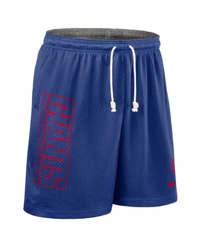 Nike Men's Royal New York Giants Sideline Reversible Performance Shorts In Blue