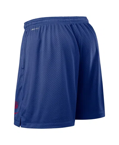 Nike Men's Royal New York Giants Sideline Reversible Performance Shorts In Blue