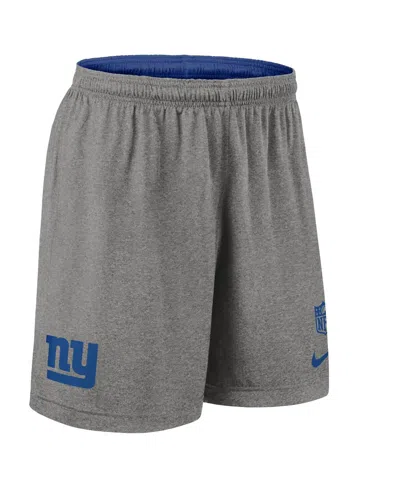 Nike Men's Royal New York Giants Sideline Reversible Performance Shorts In Blue