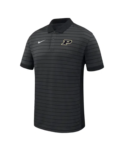 Nike Men's Black Purdue Boilermakers 2025 Early Seasonâ Coaches Sideline Victory Stripe Performance Polo  In Black
