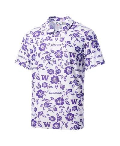 Reyn Spooner Men's White Washington Huskies Performance Polo Shirt In Multi