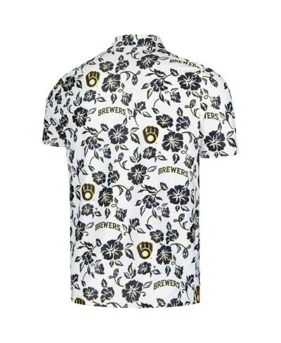 Reyn Spooner Men's White Milwaukee Brewers Pua Performance Polo Shirt In Multi