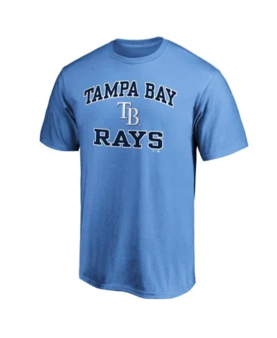 Fanatics Men's Light Blue Tampa Bay Rays Heart Soul T-shirt In Blue
