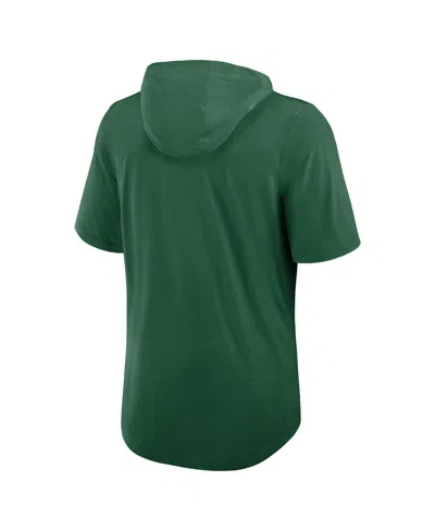 Nike Men's Green New York Jets Lockup Tri-blend Hoodie T-shirt In Green