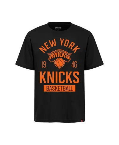 Sportiqe Men's And Women's Black New York Knicks Duke Premium T-shirt