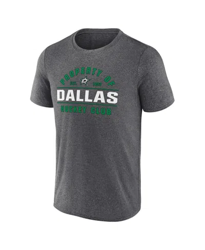 Fanatics Men's Heather Charcoal Dallas Stars Property Of T-shirt In Gray