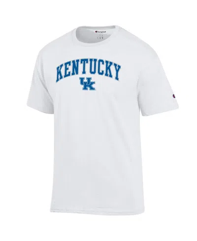 Champion Men's White Kentucky Wildcats Arch Over Logo T-shirt In White