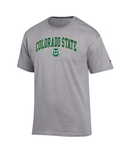 Champion Men's Heather Gray Colorado State Rams Arch Over Logo T-shirt In Gray