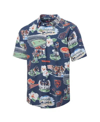 Reyn Spooner Men's Navy Chicago Bears Scenic Button-down Shirt In Blue