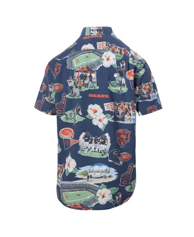 Reyn Spooner Men's Navy Chicago Bears Scenic Button-down Shirt In Blue