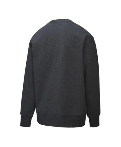 Mitchell & Ness Heather Charcoal Chicago Blackhawks Playoff Win Fleece Pullover Sweatshirt In Black