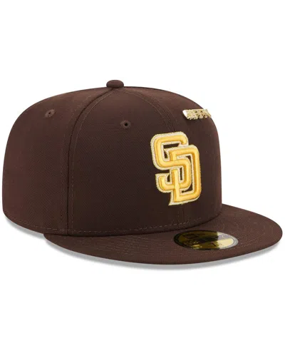 New Era Men's Brown San Diego Padres 2025 59fifty Day 59fifty Fitted With Pins Hat
